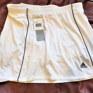 Women Tennis Athletic Skort NWT Adidas P96193 Size L White  DISCOUNT SHIPPING